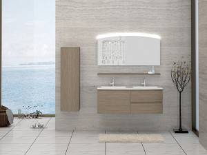 China wholesale Corner Bathroom Sink Cabinet Manufacturers - morden hot sale double basin bathroon cabinet – Kazhongao