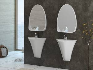 China wholesale Enamel Wash Basin Manufacturers -
 Fashion Polymarble wash basin sanitary ware wall hung Arcylic basin – Kazhongao