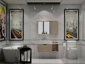 OEM/ODM Factory Luxury Bathroom Furniture -
 Wall mounted 1drawer melamine  bathroom vanity-2001090 – Kazhongao