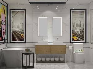China wholesale Melamine bathroom vanity Supplier - Wall mounted push open drawer melamine bathroom vanity-2010120  – Kazhongao