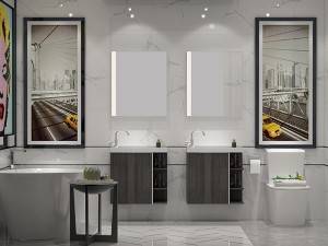 China wholesale Bathroom Vanity With Sink Quotes - Slim design economic design melamine bathroom cabinet-2015060 – Kazhongao