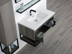 Manufacturing Companies for Bathroom Vanity With Vessel Sink Mount -
 Wall mounted 304 stainless steel melamine bathroom furniture-2017080  – Kazhongao