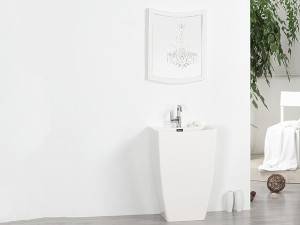 China wholesale Camping Portable Sink Wash Basin Quotes - Fashion artificial stone free standing basin pedestal sink – Kazhongao