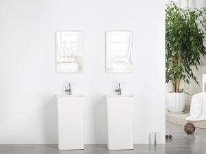 Professional Design Integrated Sink Countertop -
 Luxury artificial stone free standing resin wash basin – Kazhongao