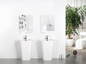 China wholesale Plastic Portable Sink Factory -
 Elegent bathroom free standing basin Resin pedestal sink – Kazhongao