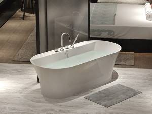 China wholesale Heated Soaking Bathtub Pricelist -
 PMMA bathtub freestanding bathub solid surface – Kazhongao