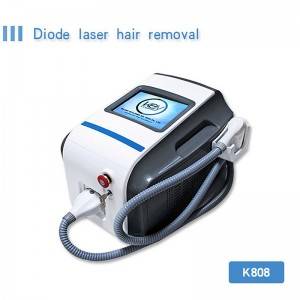 Portable 1000W 808nm diode laser hair removal machine