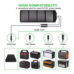 Panneau solaire portatif pliable intelligent léger de 100 watts Flighpower SPF-100