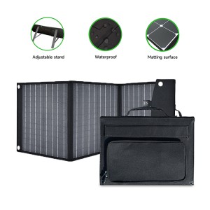 Panel solar negro plegable de 50 W Flighpower SPF-50