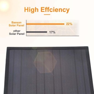 Painel solar dobrável de silicone monocristalino de 80 W para exterior Flighpower SPF-80