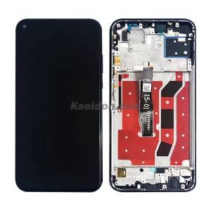 Huawei P40 Lite LCD Complete With Frame Black Kseidon