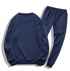 Baju Olahraga Pria Sweatshirt + Celana 2PC Pakaian Olahraga Set Pria Set Pakaian Kasual Atasan Leher Bulat Jogging Celana Olahraga