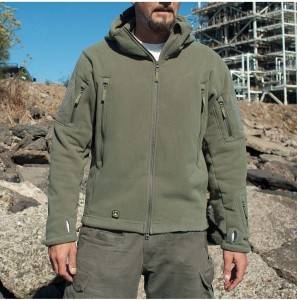 Irġiel US Militari Xitwa Termali Fleece Tattika Ġakketta Outdoor Sports Hooded Iksi Militar Softshell Mixi Ġkieket ta 'barra Armata