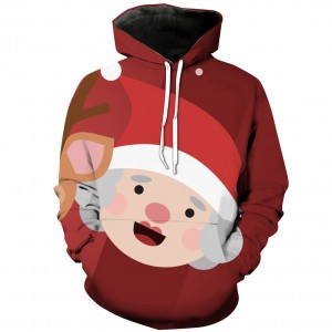 Unisex Kersfees hoodies Mans Snaakse hoodedrui Winter Vroue Klere Kersvader Mode 3D Digitale Druk Hoodie