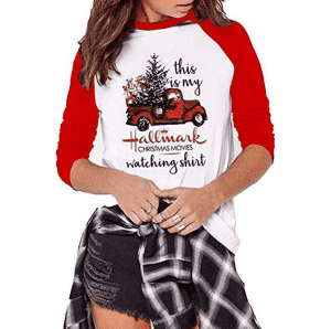 T-Shirt, das T-Shirt Frauen kundenspezifische Weihnachtsfrauen-Langarmt-shirts druckt
