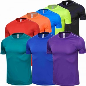 Laadukas Spandex Miesten Naisten Juoksu T-paita Quick Dry Fitness Paita Harjoittelu Liikunta Vaatteet Kuntosali Urheilu T-paita
