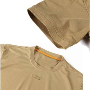 Taktične majice s kratkimi rokavi za šport na prostem, moške vojaške pohodniške majice s posebnimi rokami, ohlapna bombažna hitro sušeča enobarvna zračna majica s kratkimi rokavi