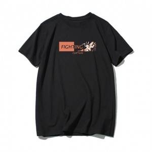New Wave жайкы футболка эркектер ак кара о-мойнуна мультфильм футболка Unisex Tops аялдар Harajuku кийим мода басып T-shirt