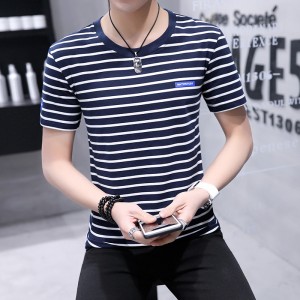 Camiseta listrada de fábrica da china, impressão de camiseta, camiseta masculina