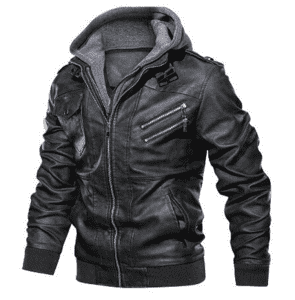 New Men's Biker Leather Jacket Fur Collar Detachable Faux Leather Motocycle Jackets Coats Casual PU Jacket Chaqueta Moto Hombre