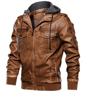 Jaket Kulit Pria Musim Gugur Baru Kasual Motor PU Jaket Kulit Mantel Ukuran Eropa Jaket Drop Pengiriman