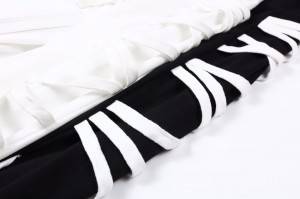 Машки класични висококвалитетни качулки Машки хип хоп дуксер со улична облека со ткаени појаси со ракави есенска облека Црна бела качулка
