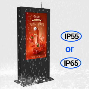 IP65 tela sensível ao toque à prova d'água de alto brilho sinalização digital reprodutor de publicidade ao ar livre monitor de tela sensível ao toque quiosque de exibição LCD