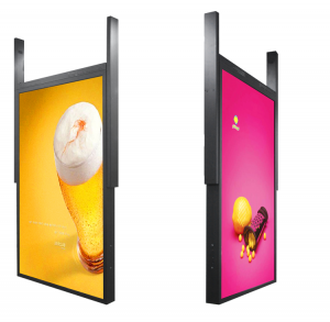 49/55 Zoll hohe Helligkeit doppelseitiges Bildschirmfenster Industrielle LCD-Anzeige LCD-Monitor-Werbespieler für 3000-Nits- und 700-Nits-Fenster-Digital-Signage-Anzeige