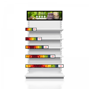 Mga estante sa supermarket nga Ultra Wide Stretched Bar Icd Display Digital Signage ug Nagpakita sa Advertising Player Kiosk Screen