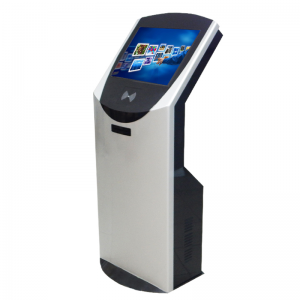 17″ 19″ inteligentný kiosk so systémom riadenia fronty Dotykový kiosk s termálnym dávkovačom lístkov