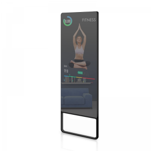 Волшебно огледало за вежбање теретана Интерактивно здравје за цело тело спортска сала за вежбање под ѕид Огледало за вежбање Паметно фитнес огледало
