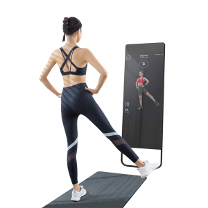 Волшебно огледало за вежбање теретана Интерактивно здравје за цело тело спортска сала за вежбање под ѕид Огледало за вежбање Паметно фитнес огледало