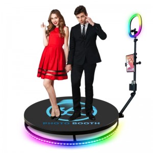 80,100,115 cm Portable 360 ​​Photo Booth selfie station 360 Automatic Spinning camera video booth For Party Wedding