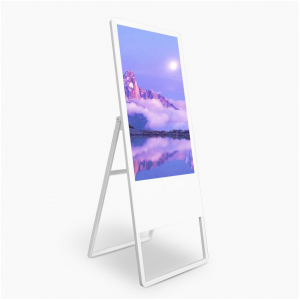 32 Inch Floor Stand poster digital portabel LCD signage kios android smart advertising player papan layar digital signage dan display