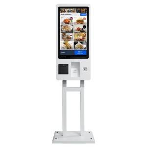 Quiosc de comandes de pagament d'autoservei amb pantalla tàctil de 32 polzades per a menjar ràpid McDonald's/KFC/restaurant/supermercat