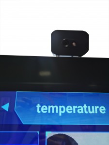43/49/55/65 inch reclamespeler met temperatuurmeting en temperatuurscreening Scannerkiosk Temperatuurmonitor Digital Signage Kiosk