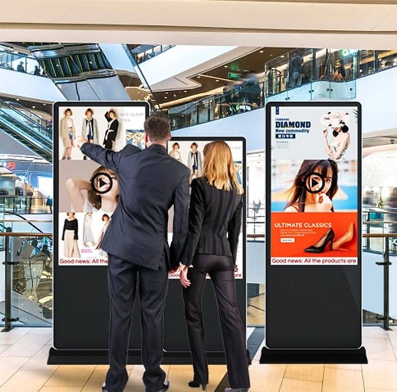 55 pulgada nga Indoor Floor Stand digital signage para sa commercial display