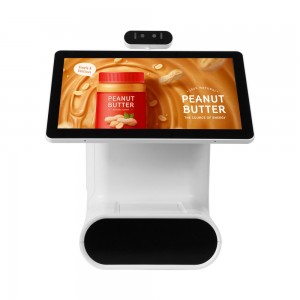 15.6 Inch Self service touch screen kiosk nga adunay sistema sa pagbayad sa POS, Printer, Scanner, Camera, card reader