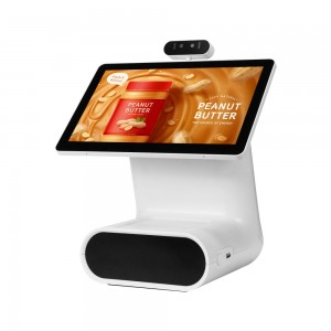 Quiosque de tela sensível ao toque de autoatendimento de 15,6 polegadas com sistema de pagamento POS, impressora, scanner, câmera, leitor de cartão