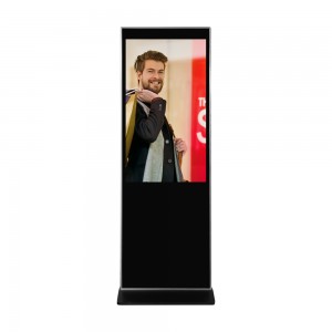 43,49,55,65 인치 플로어 스탠딩 디지털 간판 LCD 광고 플레이어