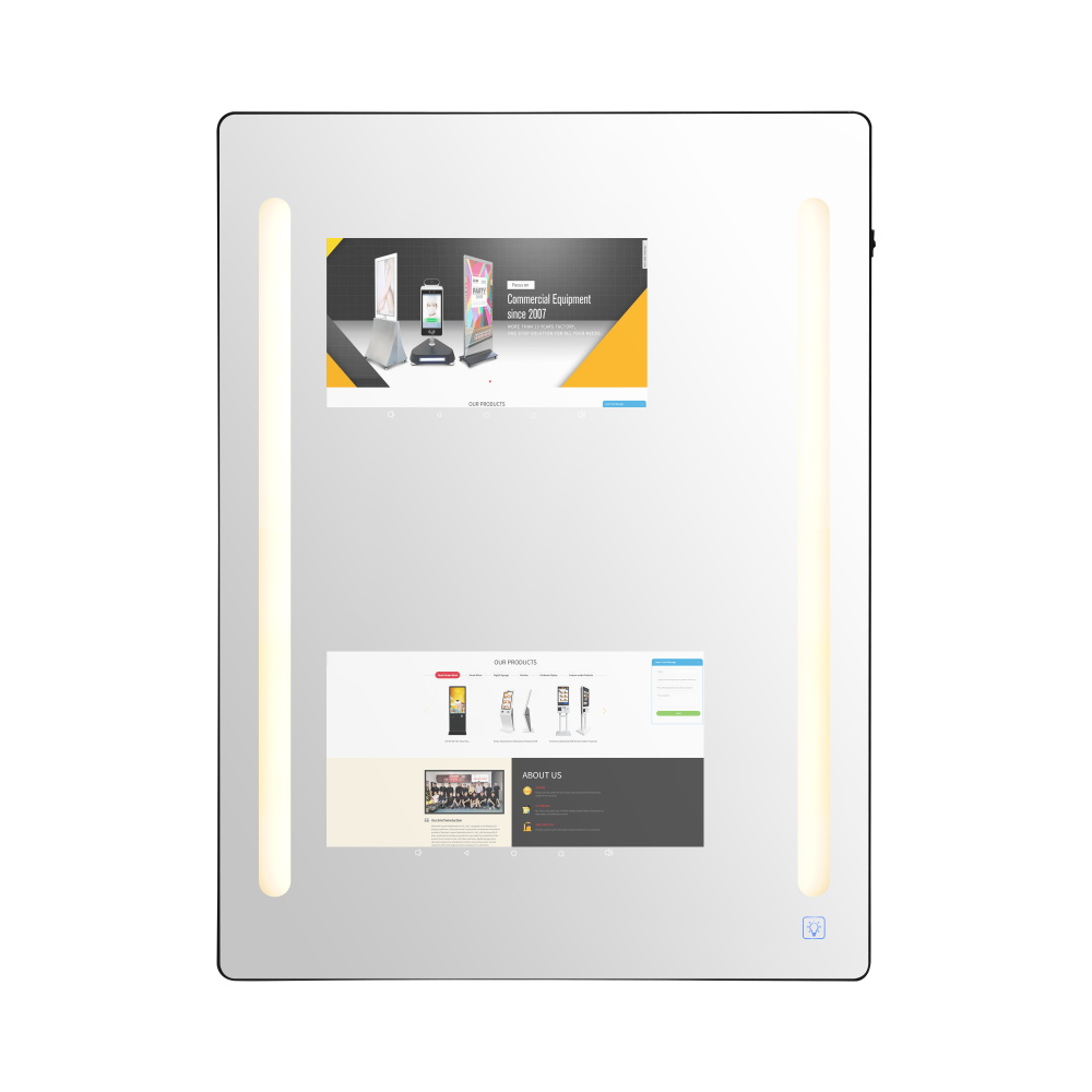 Espelho inteligente 7″ a 100″ tela sensível ao toque Espelho mágico para banheiro / casa inteligente Imagem em destaque