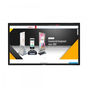 55 Inch Wall mounted Infrared touch screen kiosk nga adunay Android OS Windows OS para sa interactive nga advertisement/promosyon