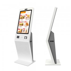China Touchscreen Interactive Network Self Service Kiosk, Ìpolówó Ifihan LCD Monitor Ad Player, Digital Signage Food Bill sisan Fọwọkan Kióósi iboju