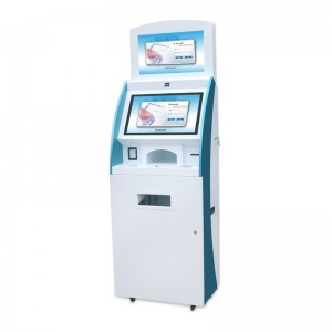 OEM ODM 19″ 21.5″ 인터랙티브 듀얼 디스플레이 터치스크린 셀프 서비스 뱅킹 청구서 지불 터미널 키오스크 산업 등급 안정성 품질 ATM 기계