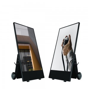 43″ Outdoor Portable Battery-Powered High Brightness Digital Signage A-Frame Display Smart Digital A-Board Advertising Player