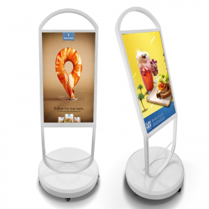 Senyalització digital alimentada amb bateria de 32 polzades Pantalla LCD de tauler Reproductor de publicitat Android Reproductor AD portàtil