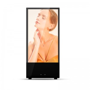 43-tolline välistingimustes kasutatav kaasaskantav akutoitel suure heledusega digitaalse märgistuse A-raamiga ekraan Nutikas digitaalne A-tahvliga reklaamipleier