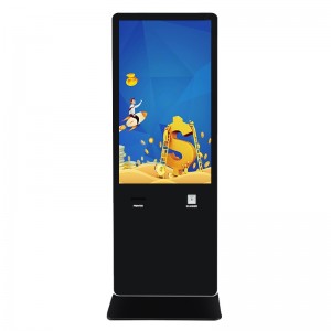 43″49″55″ ​​65″ Face Recognition Camera Microphone Touch Screen AI Digital Signage Kiosk na may Printer QR Code Scanner