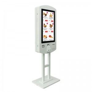 Quiosc de pantalla tàctil de comanda de doble cara de 32 polzades Màquina de pagament automàtic Quiosc d'autoservei per a restaurant amb MOQ baix