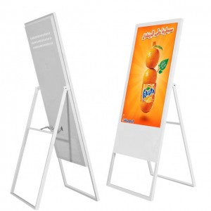 Quiosco de sinalización dixital portátil de 43 polgadas, wifi, placa de menú dixital de publicidade para Android